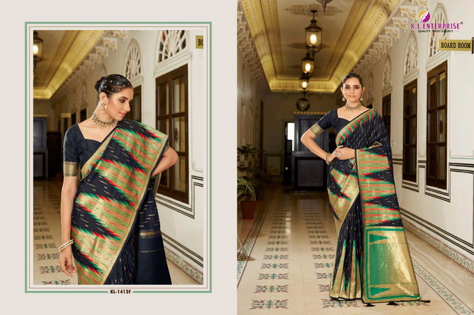 KL Varkala 1413A to 1413F Designer Silk Sarees Wholesale Shop In Surat